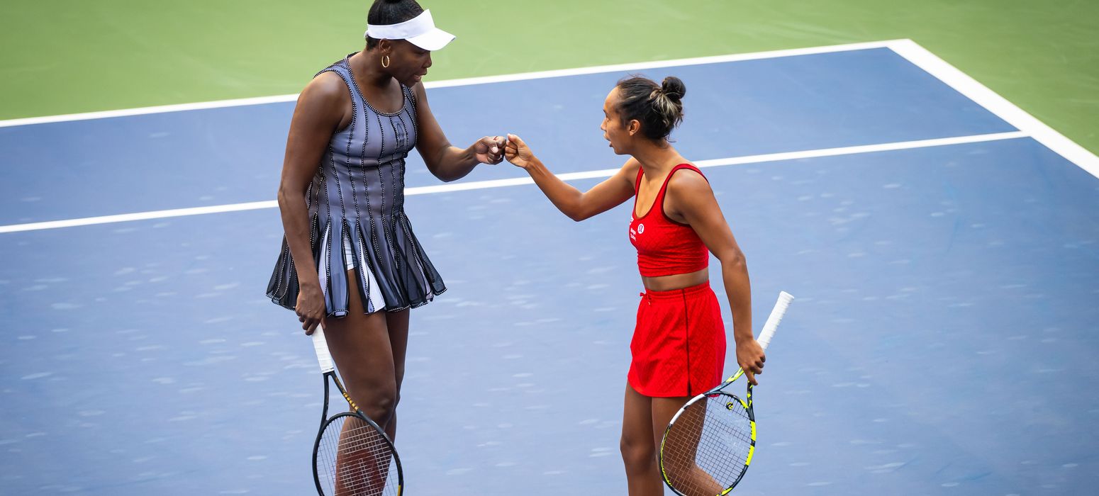 Venus Williams and Leylah Fernandez